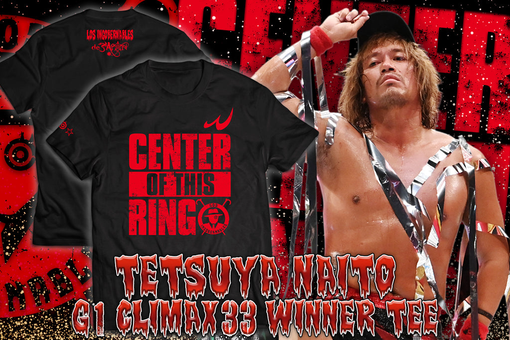 内藤哲也「CENTER OF THIS RING」Tシャツ（ブラック/2023）