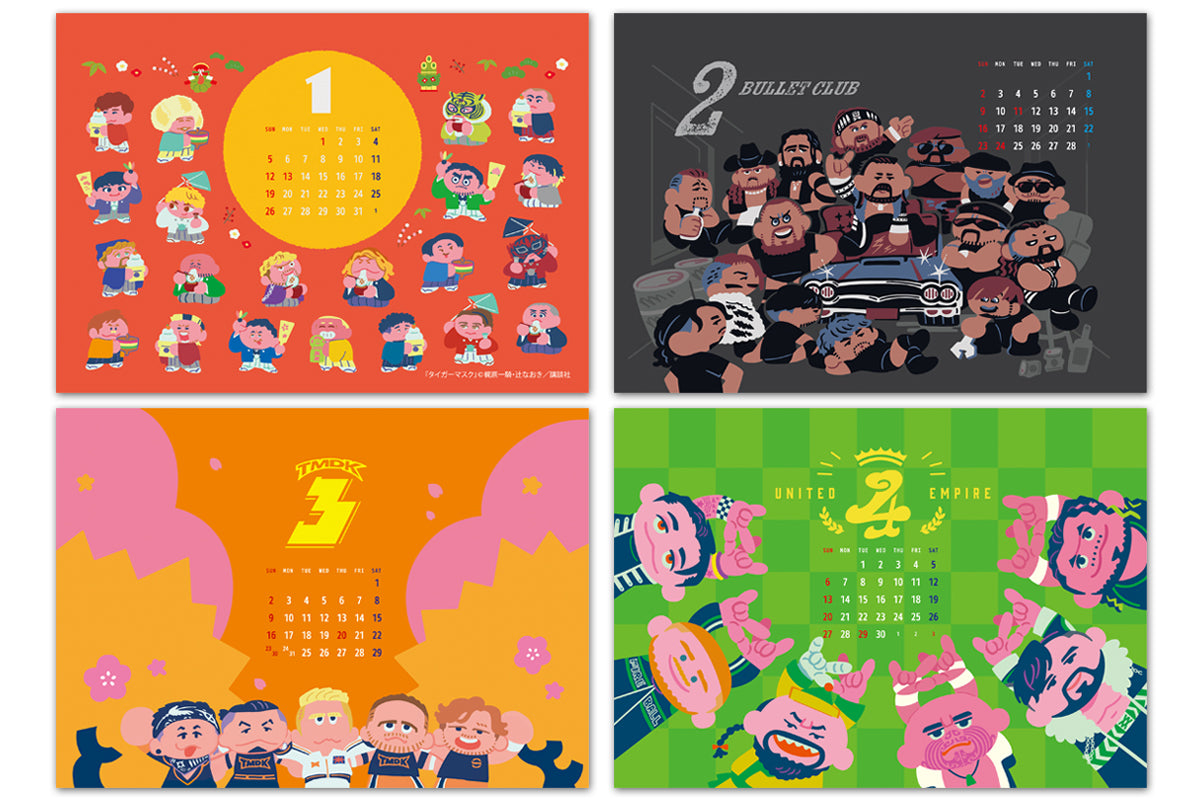 2025年 新日本プロレス カレンダー（卓上タイプ）