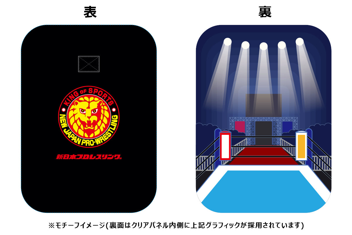 新日本プロレス カラビナ付きクリアポーチ