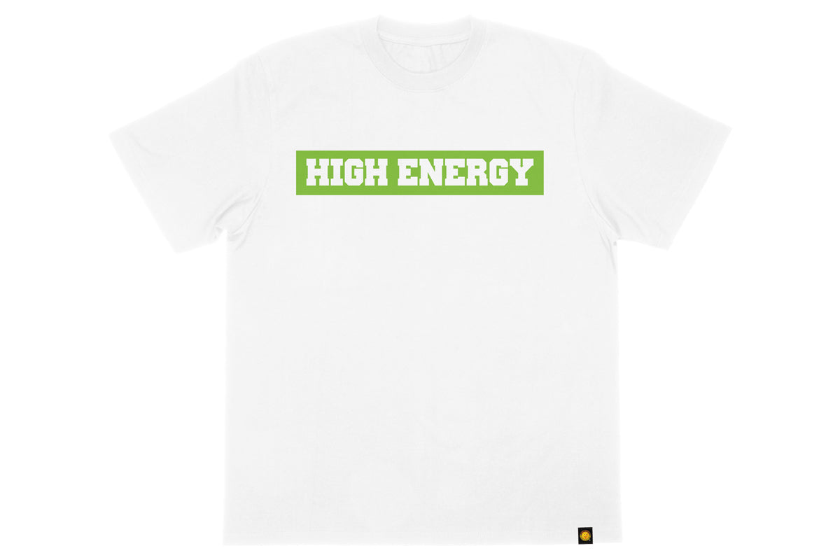 棚橋弘至「HIGH ENERGY」Tシャツ（2024・ホワイト×ライトグリーン）