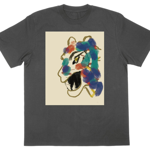 マスター・ワト 「JIYUUTONAKUTORAKA」Tシャツ（チャコールグレー）