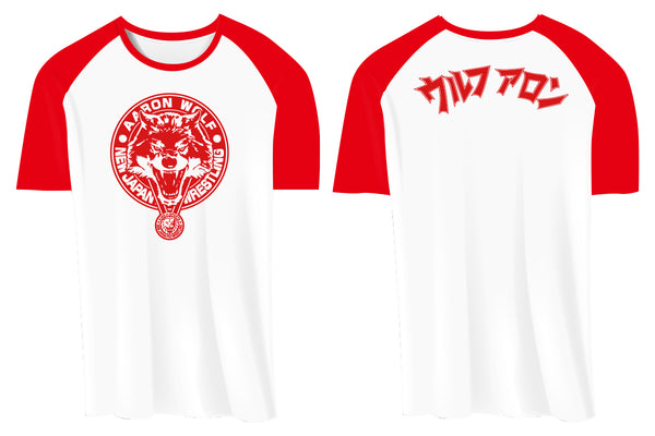 ウルフアロン ラグランTシャツ（レッド）