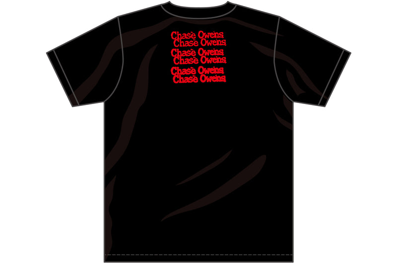 チェーズ・オーエンズ「CROWN JEWEL」Tシャツ（ブラック×レッド）