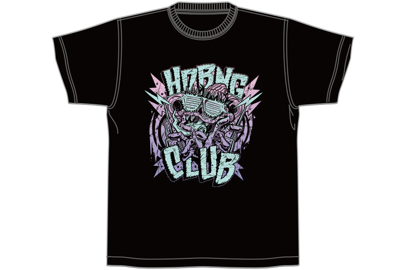 エル・ファンタズモ「HDBNG CLUB」Tシャツ（パープル×ライトブルー）