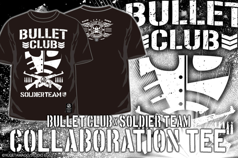 BULLET CLUB×SOLDIER TEAM Tシャツ（ブラック×ホワイト）