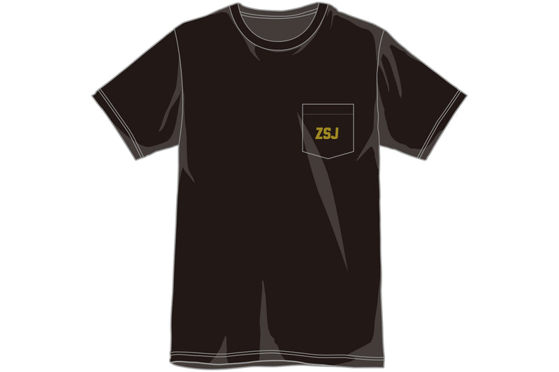 ザック・セイバーJr.　ポケットTシャツ（ブラック）
