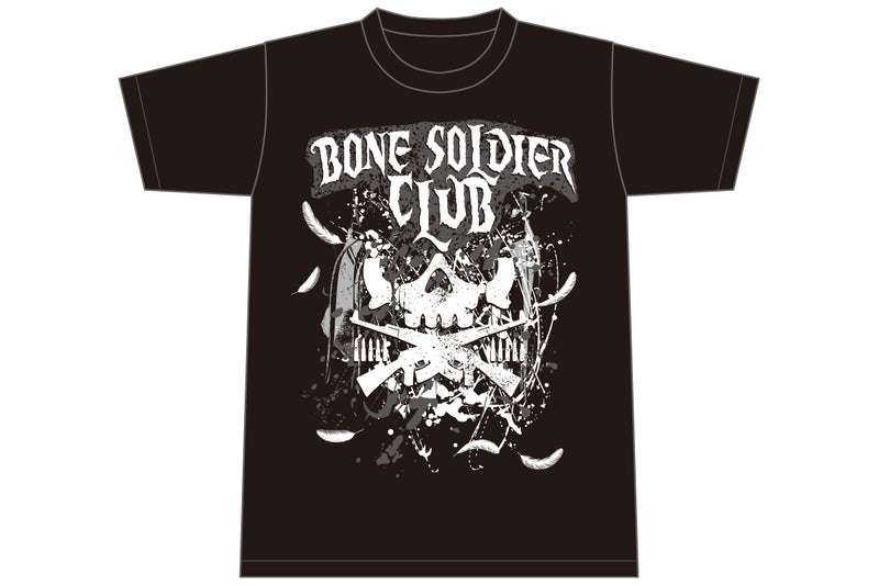 石森太二「BONE SOLDIER CLUB」Tシャツ（2022/ブラック×グレー）