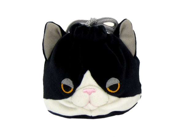 もちねこ ハチワレ もちもち巾着（Sサイズ）
